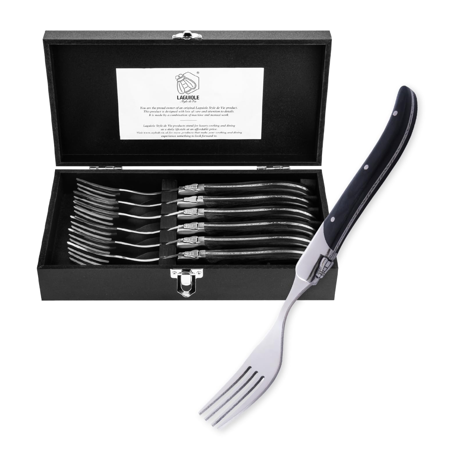 Laguiole Style de Vie Widelce Luxury Line, 6-częściowy, drewno pakka
