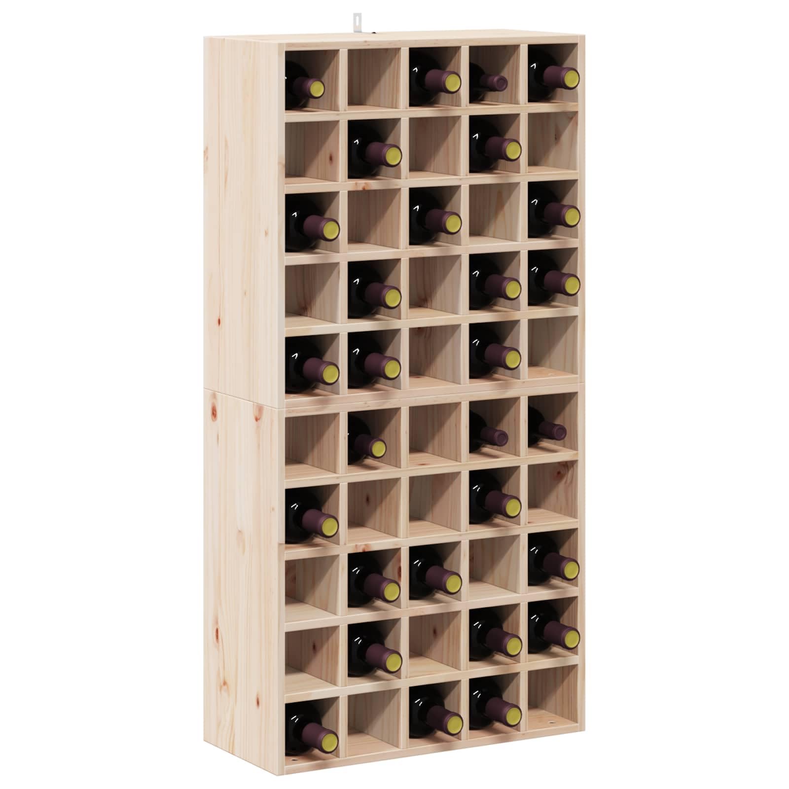 Vidaxl Wine Rack 2 Pcs Natural 56 X 25 X 56 Cm Solid Pine Wood