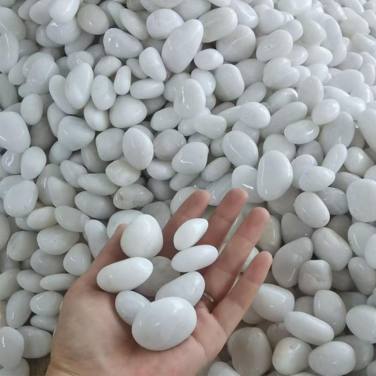 Pebbles Polished Gravel Natural River Rocks Ornamental Pebbles Garden Landscaping Stones Small Decorative Rocks for Fountain Aquarium Plants Vases Landscaping