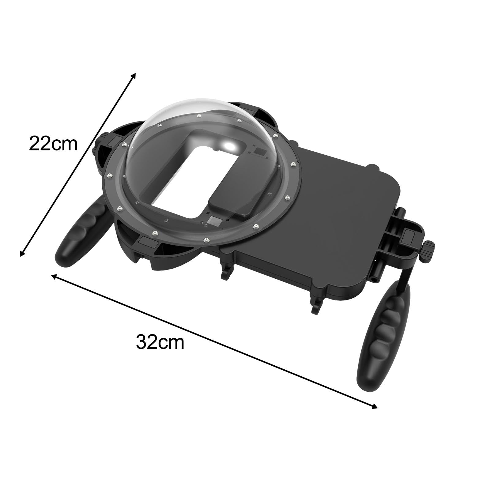 Funda para Teléfono de Buceo, Carcasa Impermeable para Smartphone, Accesorio con Agarre de Mano, Color Negro.