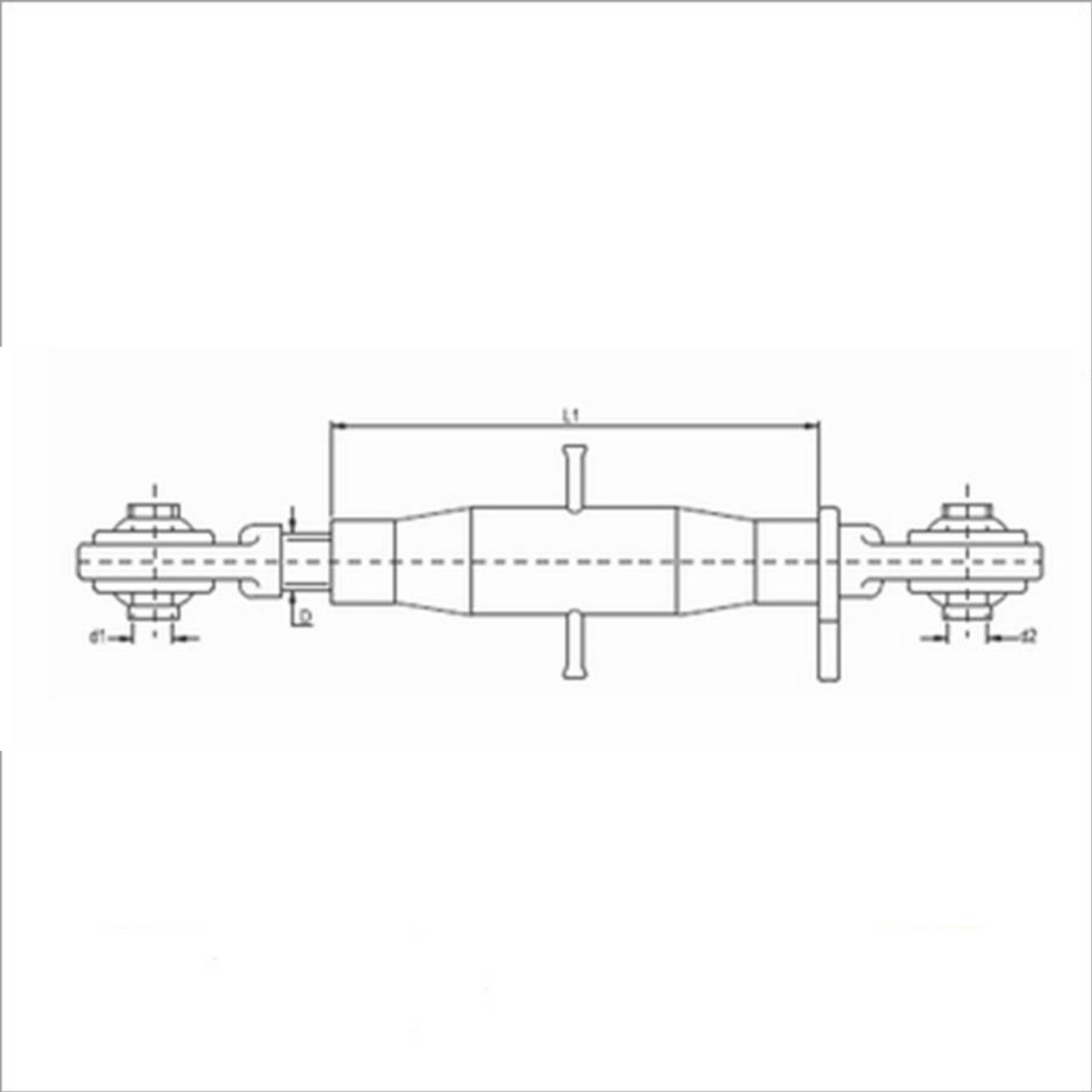 BUZE Oberlenker Kat. 1 (= 19,4 mm), Länge 265-340 mm (140 mm Hülsenlänge), M27x3mm