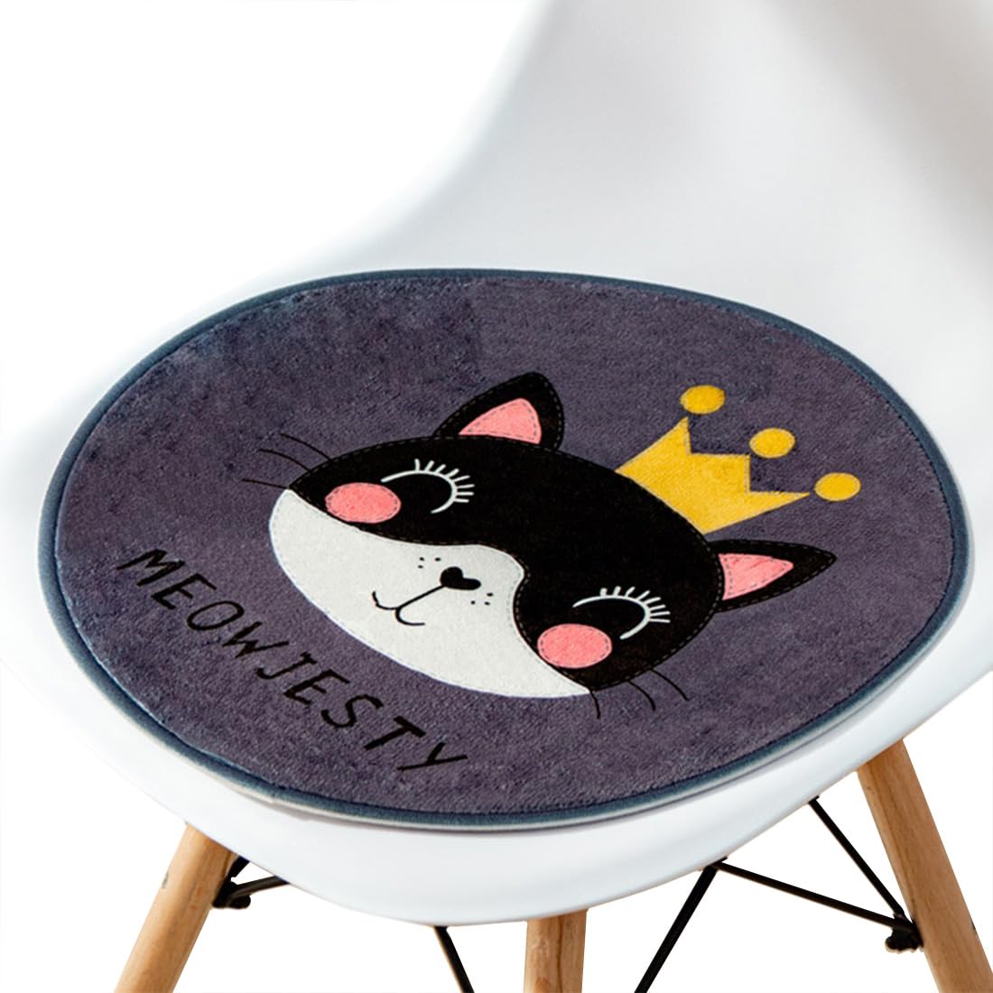 VHJdtE Seat Cushion, Round Creative Cartoon Pattern|All-Season Soft Cozy Chair Pad|Bohemia Stylish With Non-Slip Bottom(H,43x43cm)