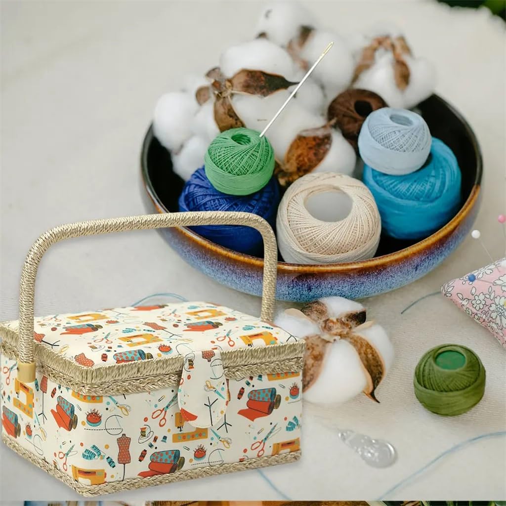 Boîte de couture de grande capacité préinstallée avec différentes fonctions des outils de rangement