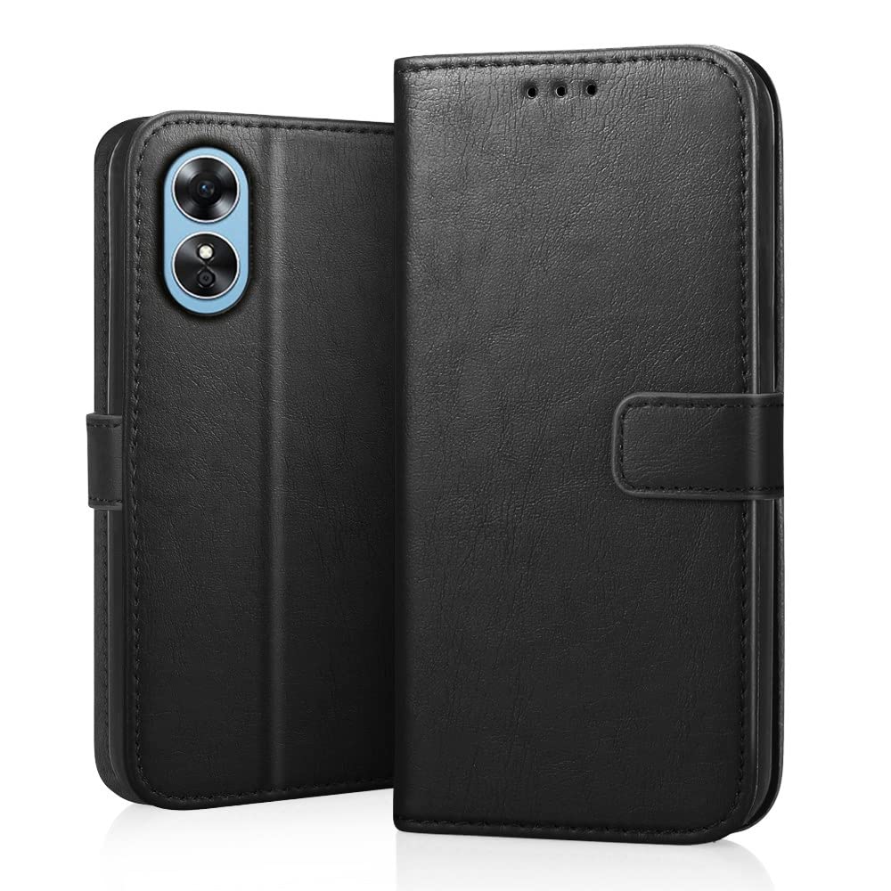Oppo A17 Flip Cover - PU Leather Wallet Case -1