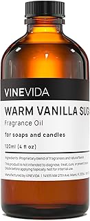 VINEVIDA [4oz] Warm Vanilla Sugar Fragrance Oil for Soap Making Scents for Candle Making, Perfume Oils, Soy Candles, Home Scents Oil Diffusers, Bath Scent Bomb Oils, Linen Spray Lotions Car Freshies