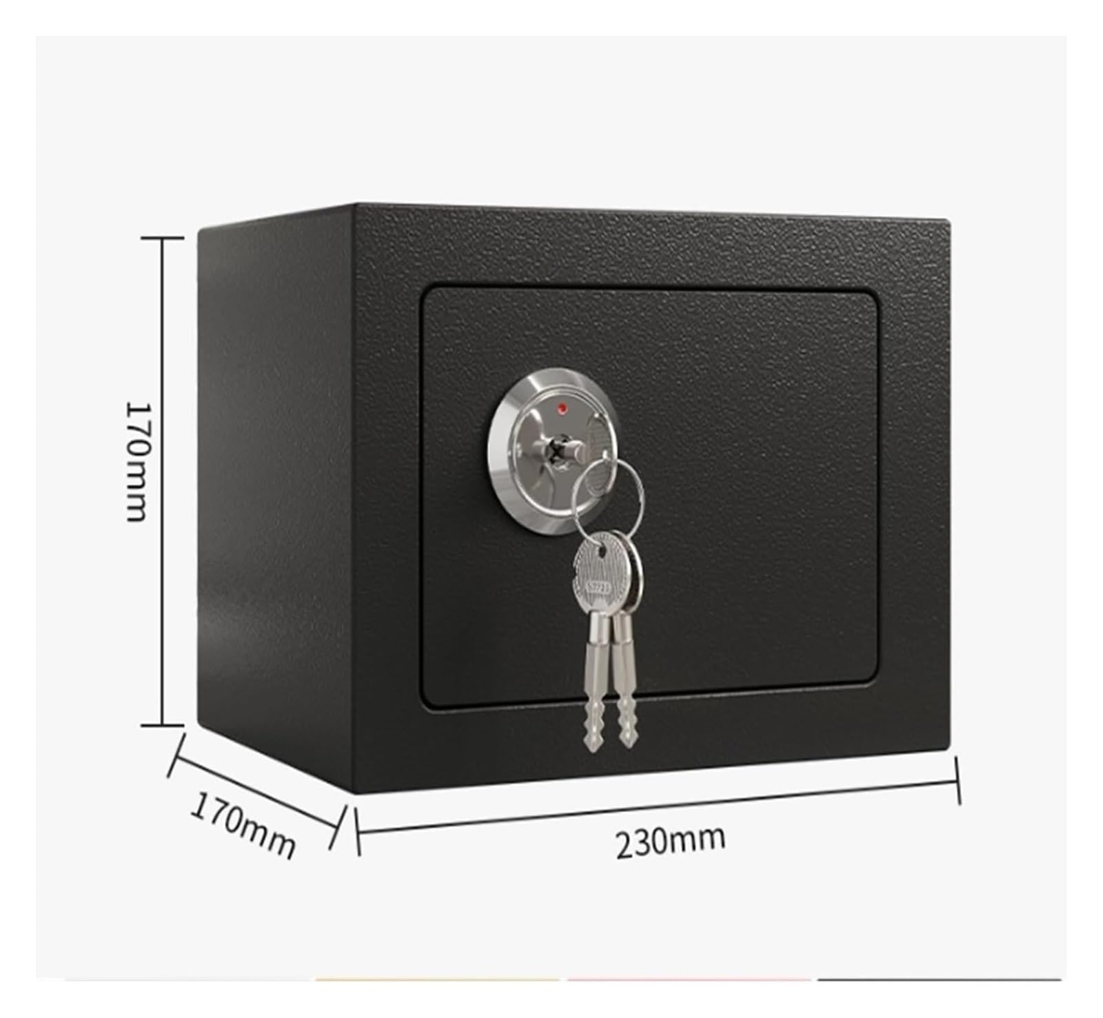 Cassaforte a mobile, Casseforti a gabinetto Cassetta di sicurezza domestica piccola(Nero)
