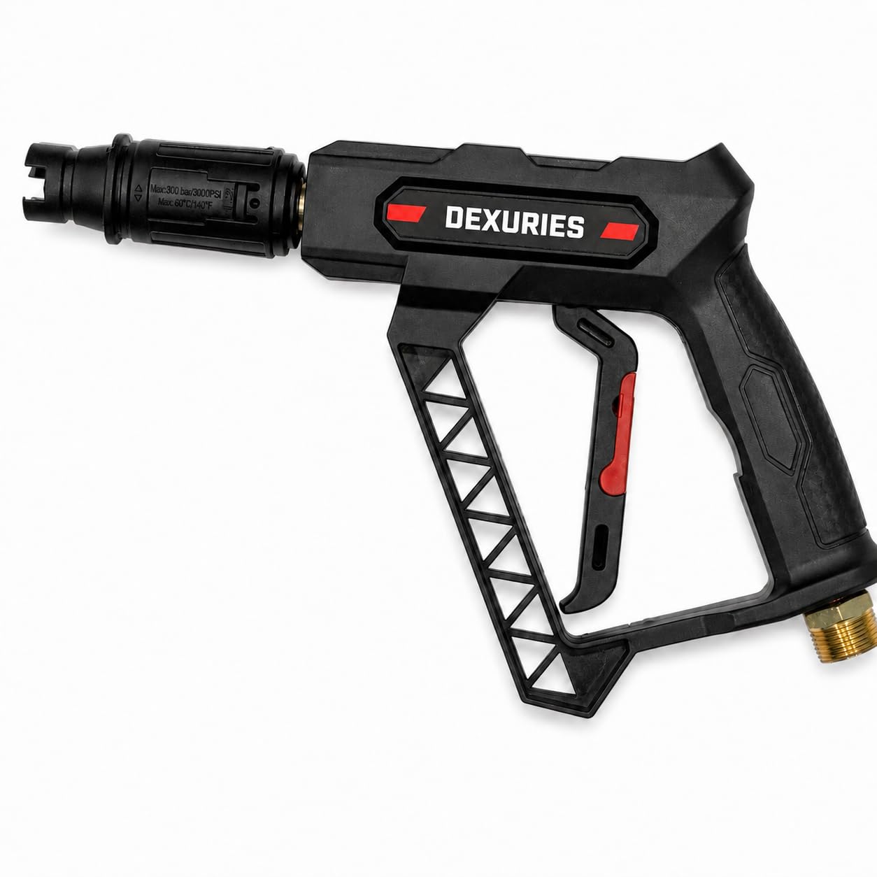 dexuries heavy duty universal high pressure gun | max. 300 bar power | max. 4350 psi pressure | adjustable water nozzle | compatible with most pressure washer brands (pack of 1)