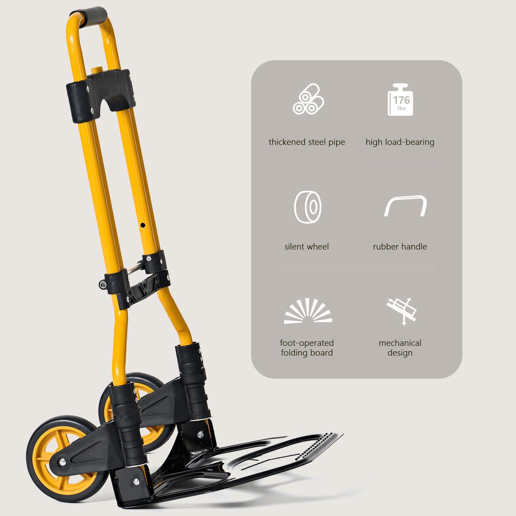 Carrello Trasporto Pieghevole SogesHome - In Alluminio Con Ruote - Portata 150kg - Foto 10