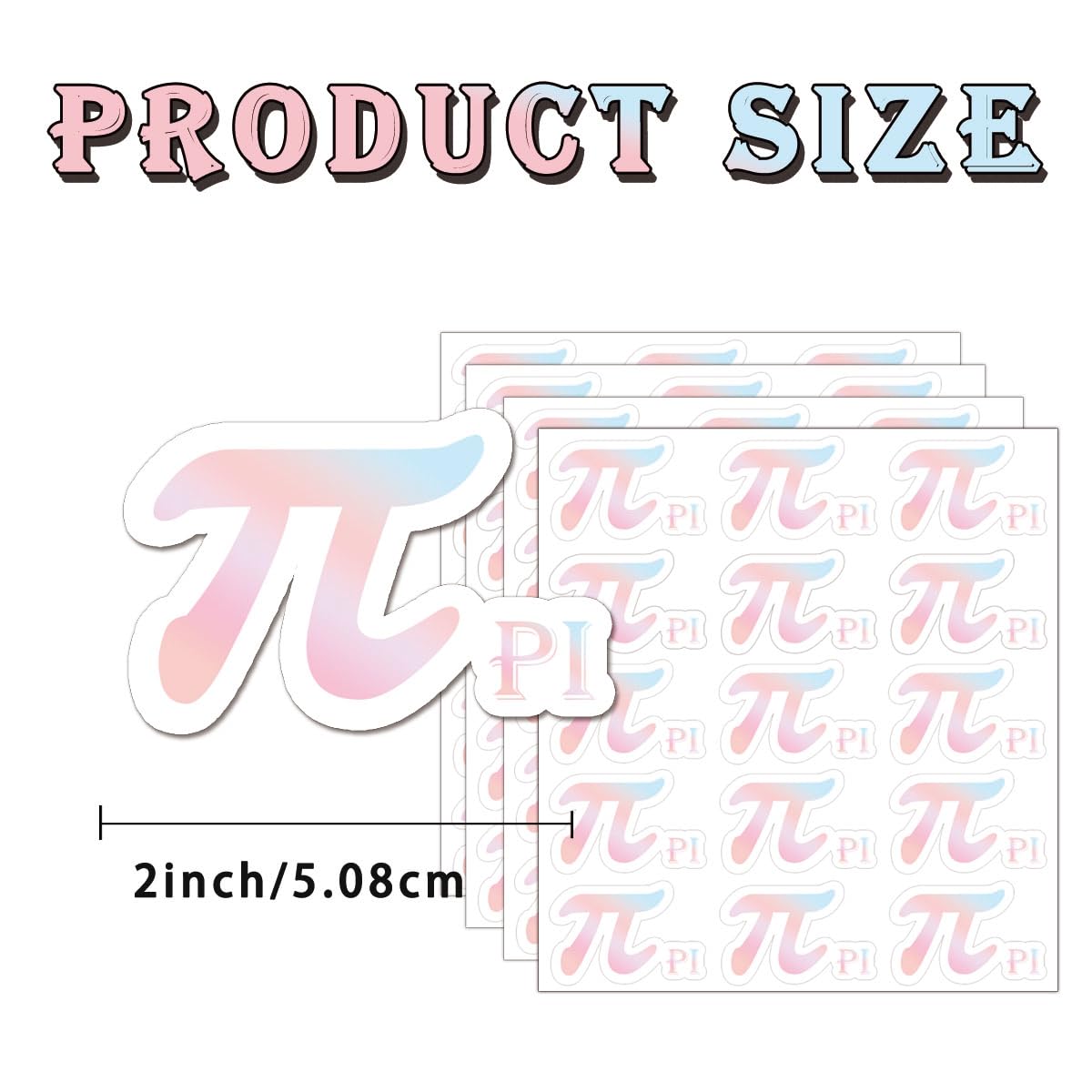 240Pcs π Symbol Decorations Scientific Labels Pi Day Commemorative Celebration Stickers 2 inch Geometric Pi Math Science Labels for Planner's Math Lover Gifts Party Classroom Decoration (2) - Image 2