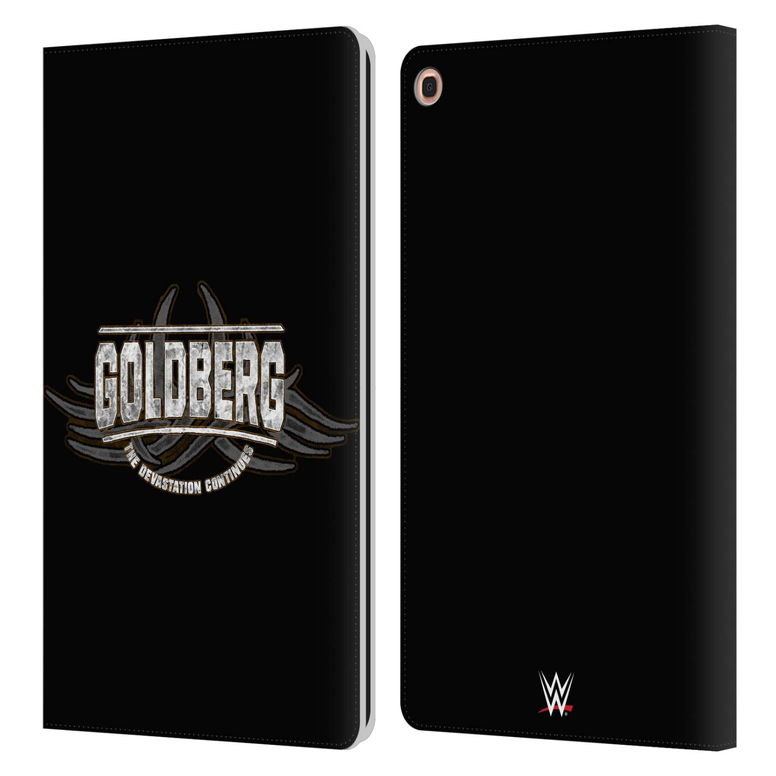 Head Case Designs Officially Licensed WWE The Devastation Continues Goldberg Leather Book Wallet Case Cover Compatible with Samsung Galaxy Tab A 10.1 2019