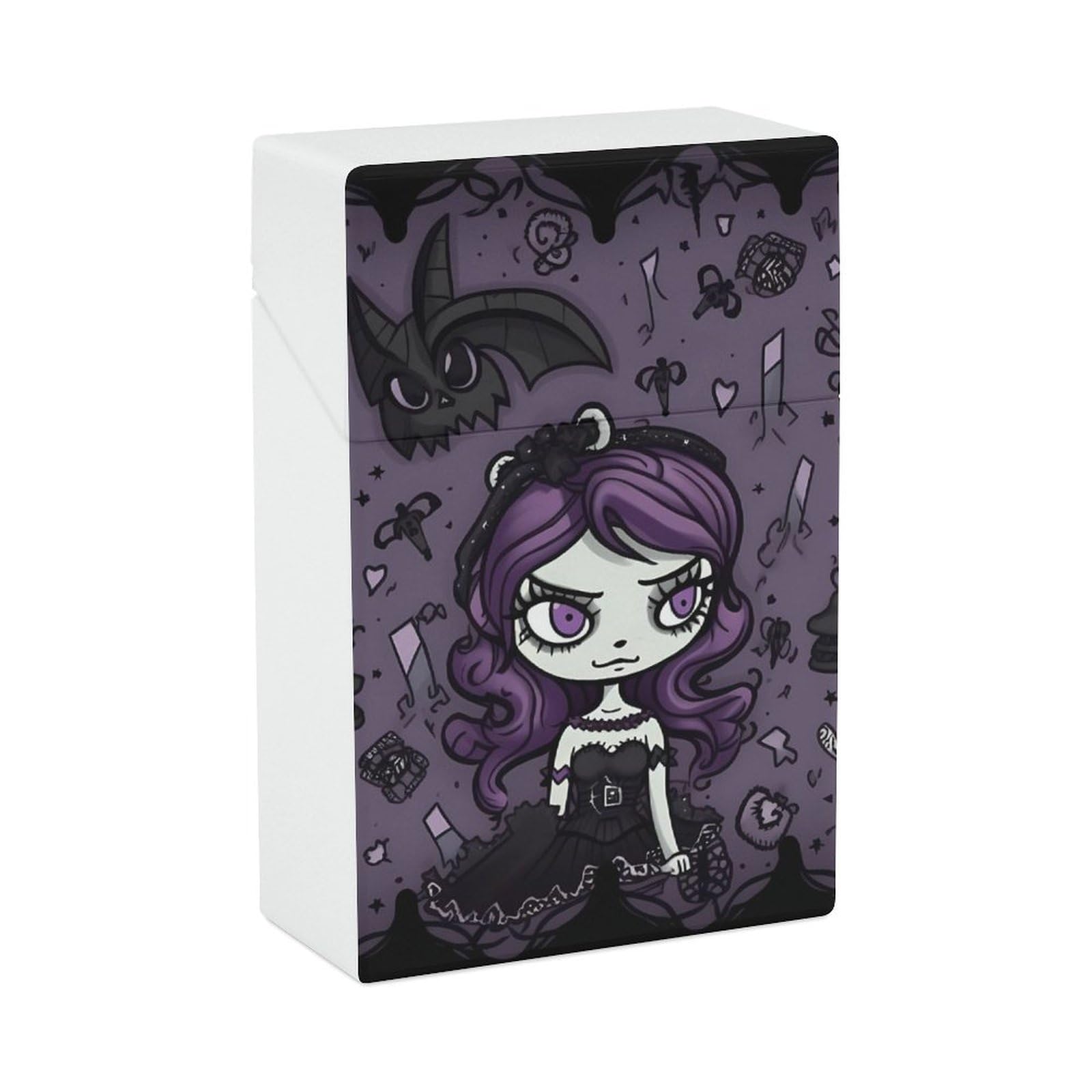 Amazon.com: Stylish Cigarette Case Purple Black Goth Spooky Cigarette Box  Extra Slim Cigarette Case : Health & Household