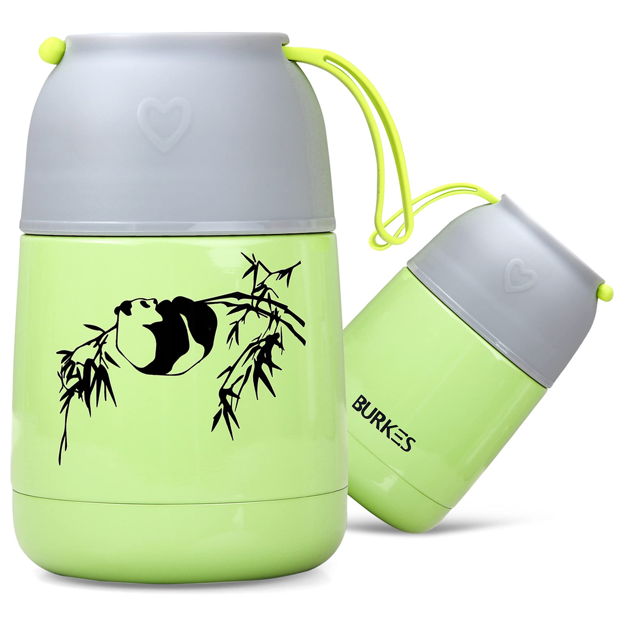 BURKES® Insulated Food Jar | 420ml Stainless Steel Hot & Cold Lunch Box | Leakproof Thermo Container with Spoon | Keeps Food Hot 9 hrs/Cold 12 hrs | Wide Mouth Bento Jar for Kids & Office