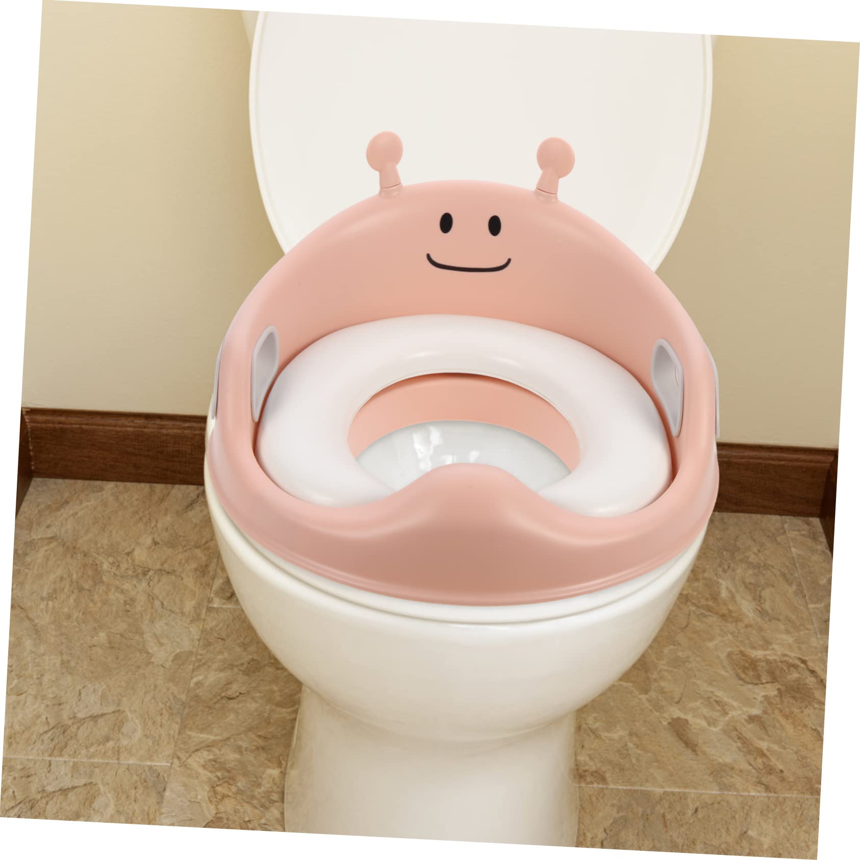 Asiento de Inodoro para Niños Dibujos Animados y Asas | Pu y Pp, Ajuste Ergonómico, Instalación Sencilla, Compatible Mayoría de Wc