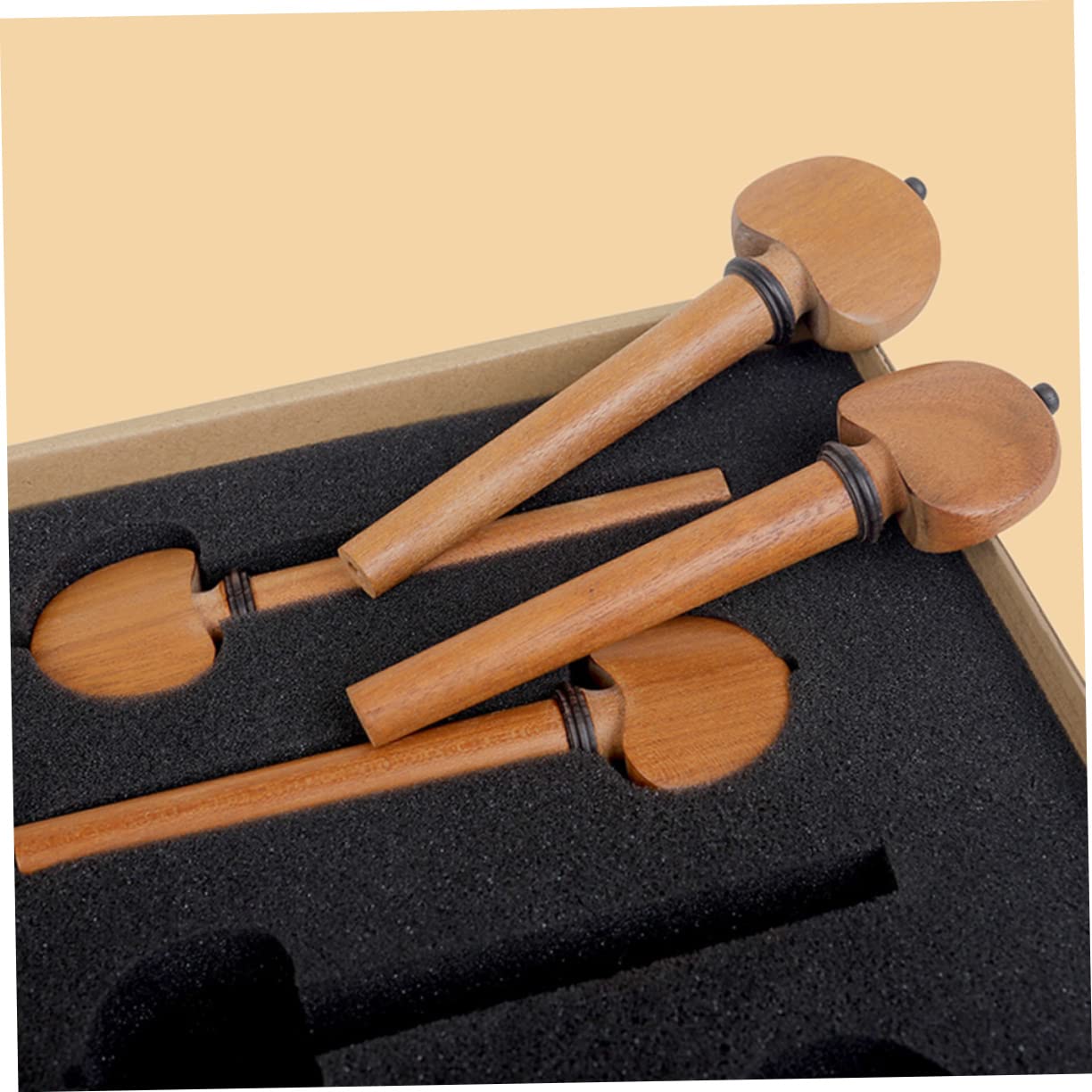 ibasenice 4pezzi Piroli Per Violoncello Legno Massello Accessori Professionali Per Strumenti Musicali Facili Da Usare Per Sintonia Perfetta e Chiara