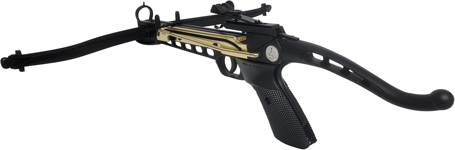 SAS Wrath 80 Pound Self-Cocking Pistol Crossbow Hunting Target Shooting (Metal with Bag+15 Bolts+Extra String)