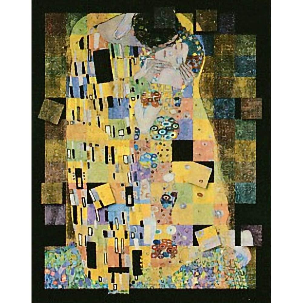 Amazon.co.jp: クリムト モザイクアート ザキッス 複製画 人物画 世界