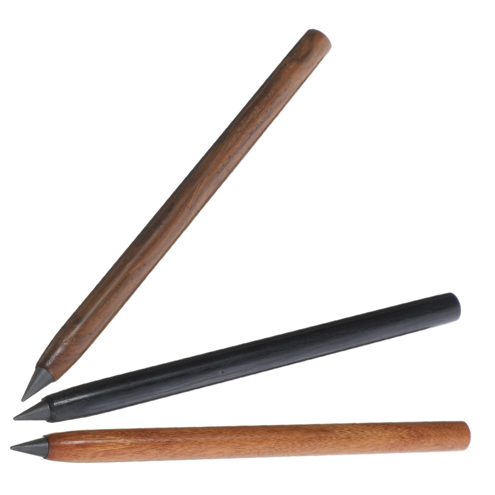 NUOBESTY 15pezzi Matite Eterni Legno Senza Inchiostro Matite Pratiche Per Scrittura e Disegno Composto Da Legno Di Ebano e Zebrano