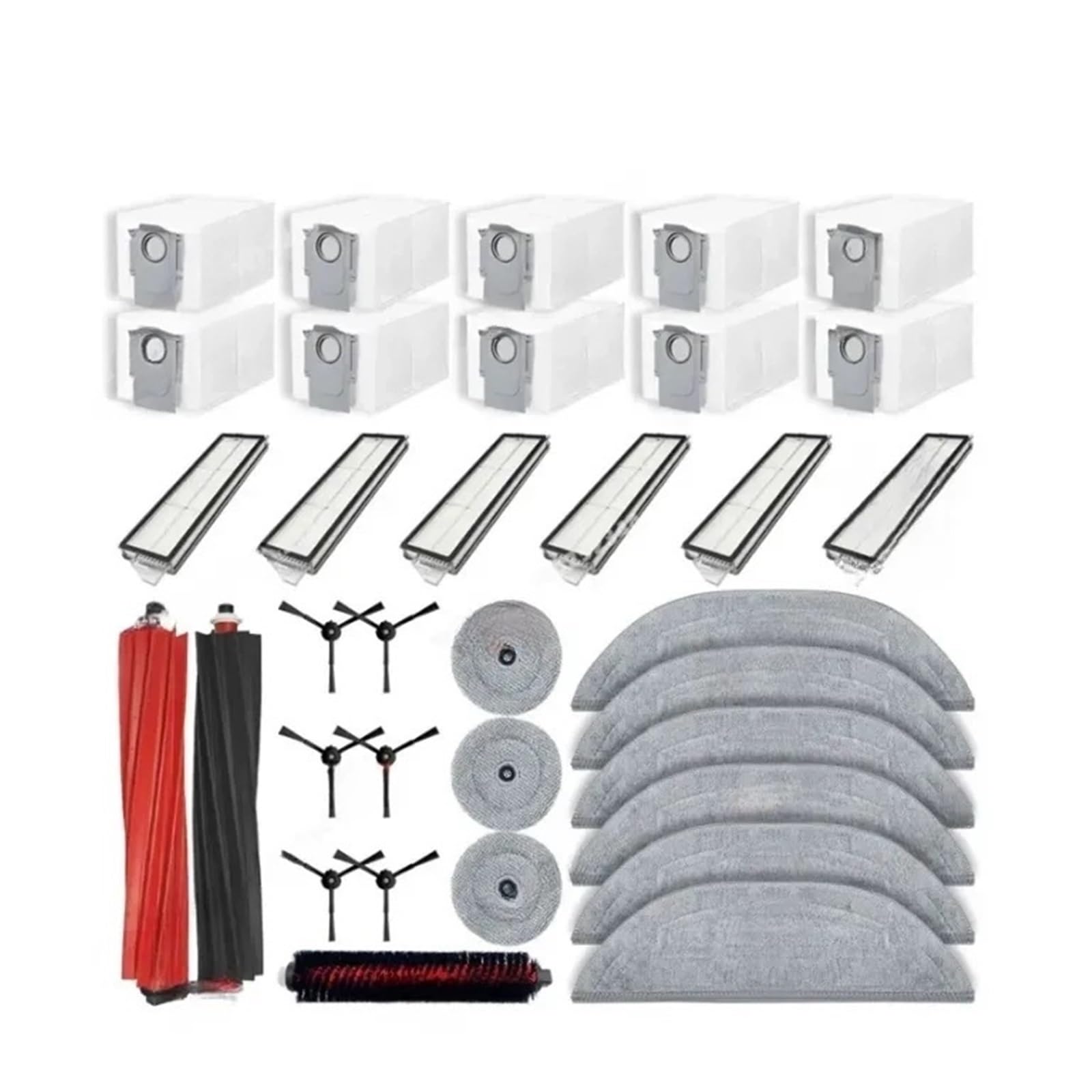 PORRSYDCD Main Side Brush Hepa Filter Mop Cloth Dust Bag，Compatible With Roborock S8 MaxV Ultra, S8 Max Ultra Replacement Parts Accessories(Set K)