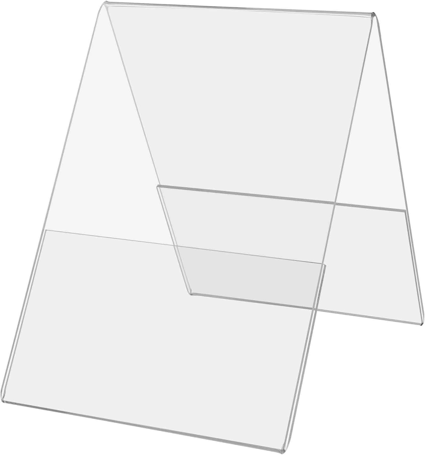 Marketing Holders 5"w x 7"h Sign Holder Frame Two Sided Table Tent Ad Print Menu Holder Display Table Stand A Shape Value Pack of 16