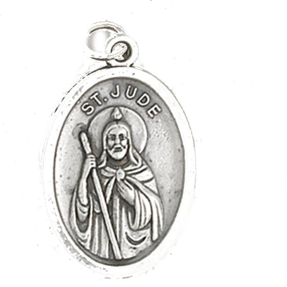 Hlt Silver St. Jude Relic Medal, Patron Saint Of The Impossible