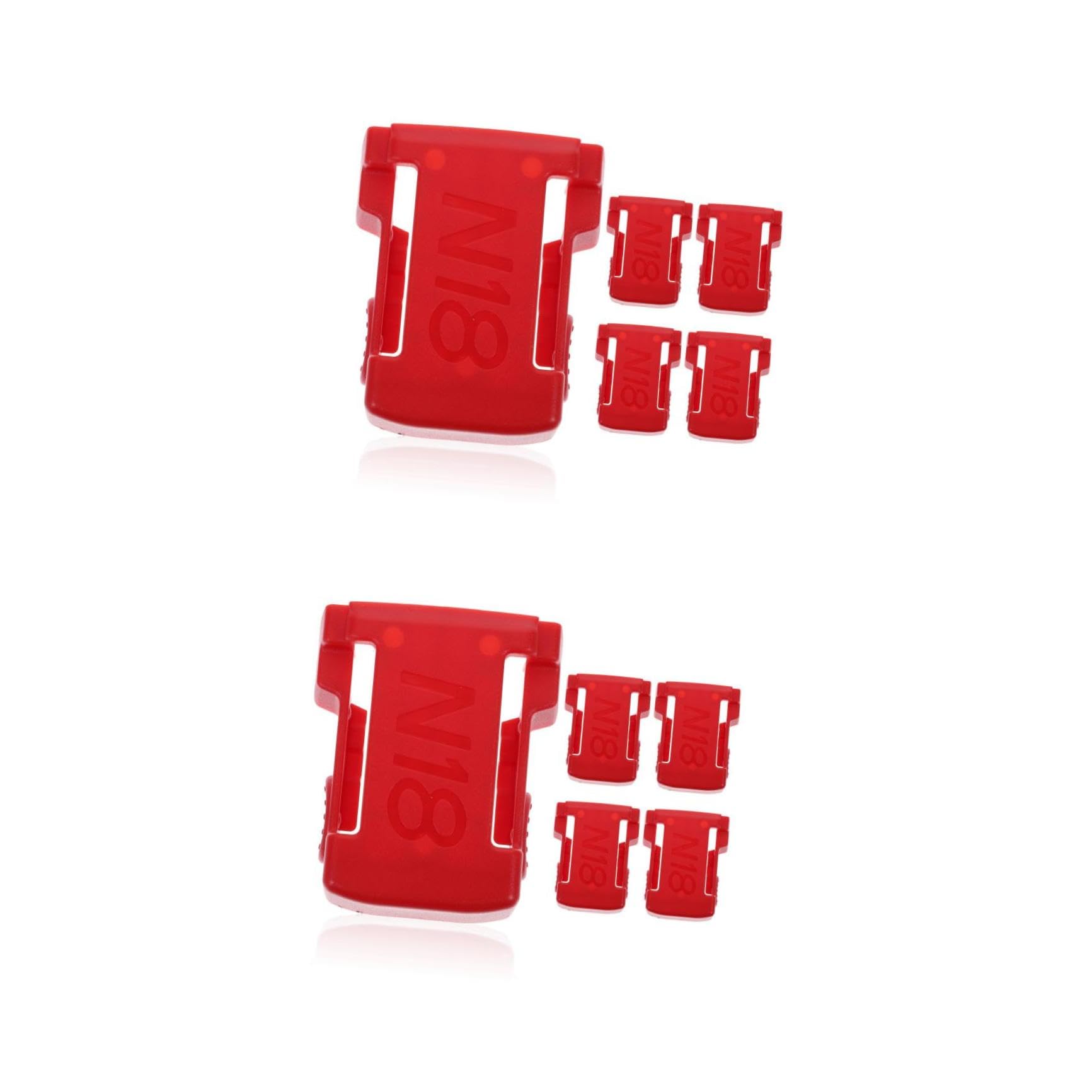 Tofficu 2 Series Colgador De Batería De Herramientas Percha Estante Universal Soporte para La Batería Soporte De Batería para Herramienta Eléctrica Ordenador Personal Rojo 5 Piezas*2