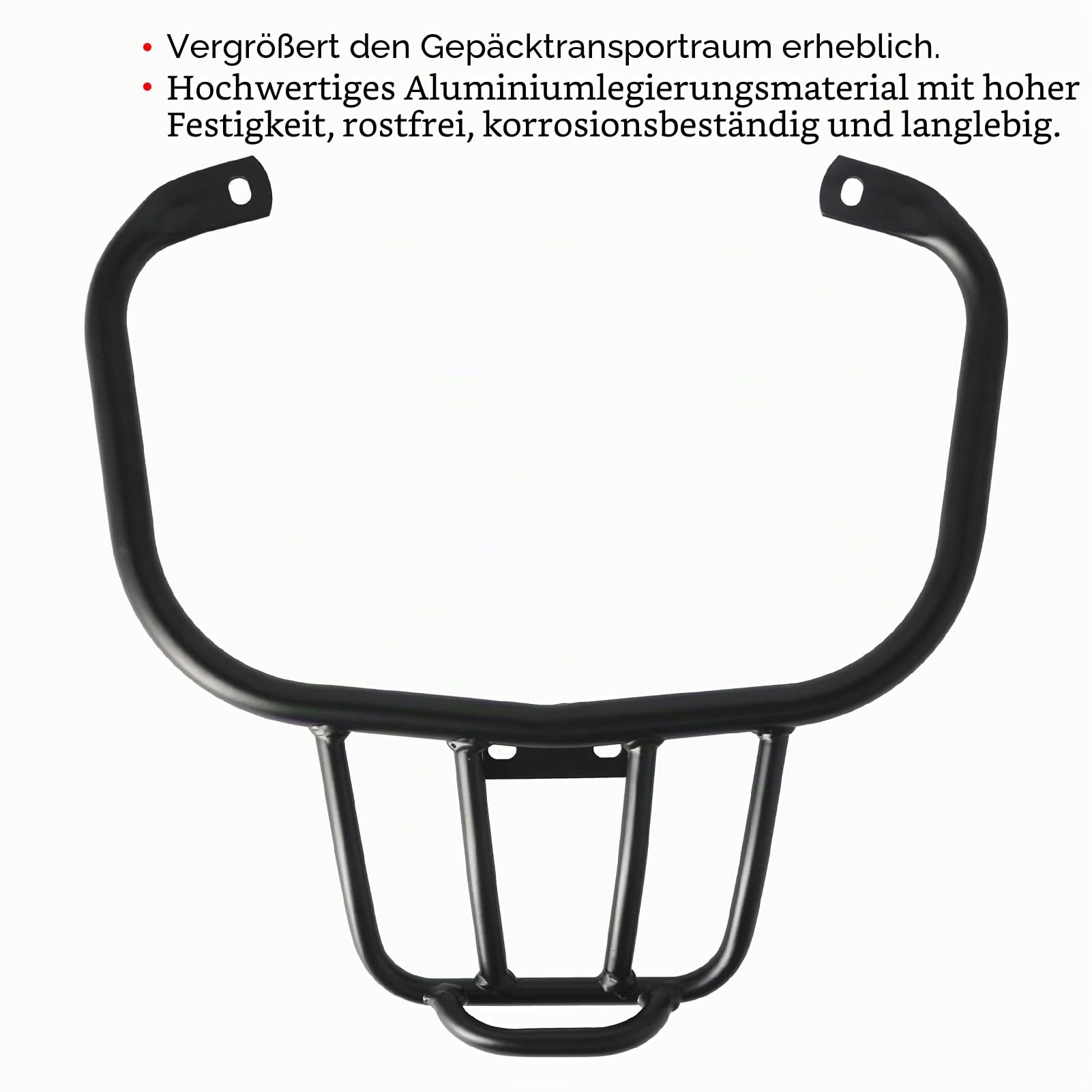 Akozon Gepäckträger, Soziushaltebügel Heck CNC Aluminiumlegierung Gepäckträger Hinten Gepäckablage Motorrad-Gepäckhalter Cargos Halter Halterung Fußpedalhalter Gepäckträgerhalterung für Vespa GTS 300