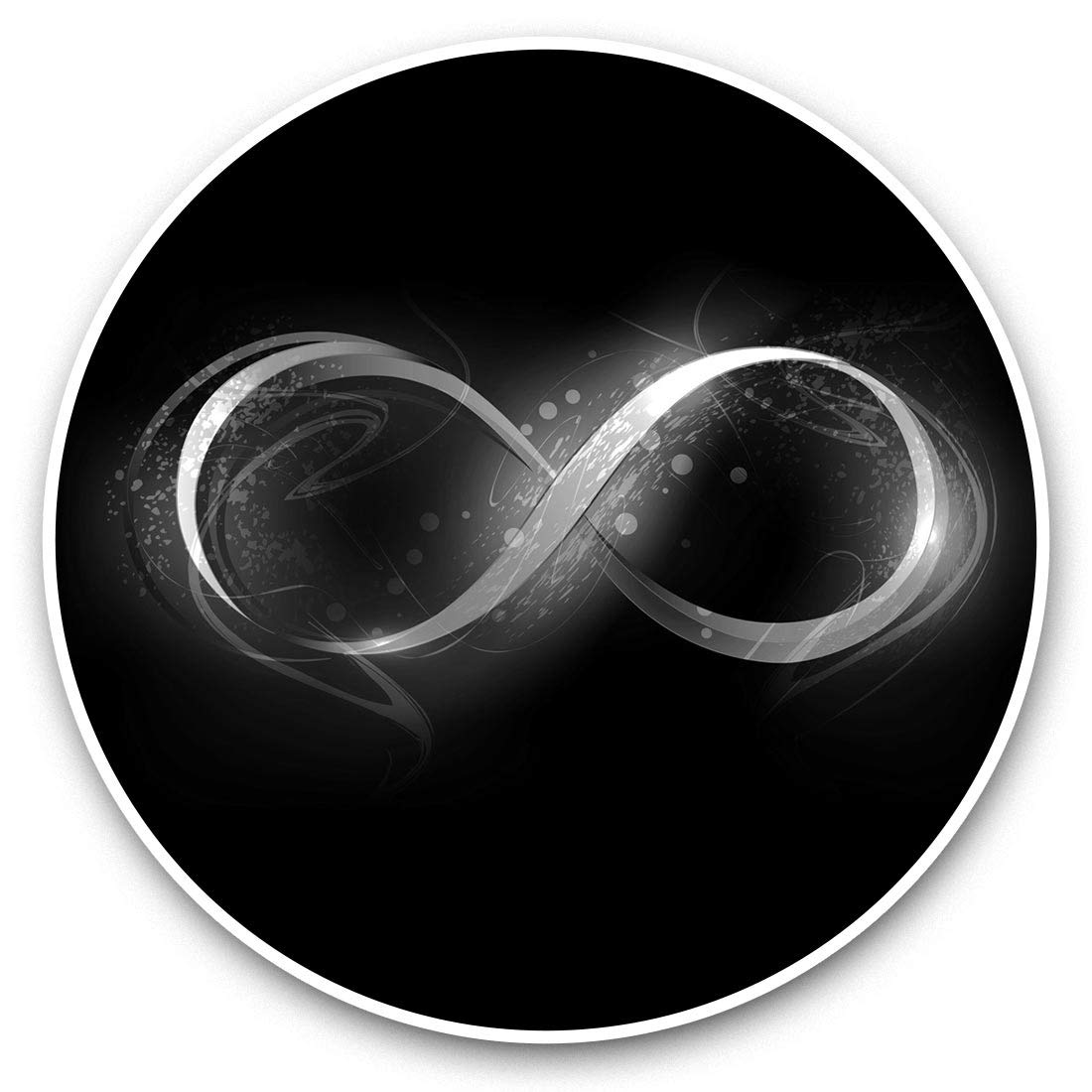 Destination Vinyl Ltd Bw Infinity Pattern Motivation 35602 Awesome Vinyl Stickers (Set Of 2) 7.5Cm (Bw) - Infinity Pattern Motivation Fun Decals For Laptops,Tablets,Luggage,Scrap Booking,Fridges #35602