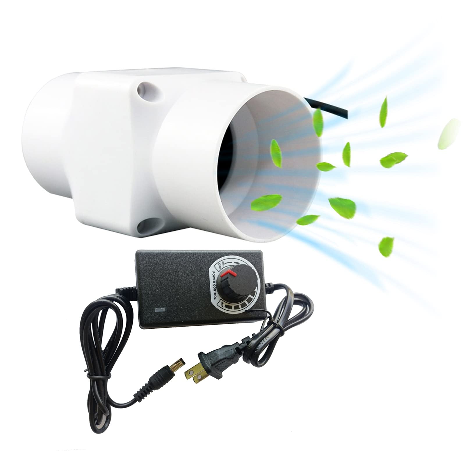 Buy 2 Inch Inline Duct Fan Vent Booster 12V 6W Blower Fan Exhaust