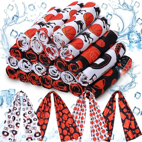 FuWeave 24 Count Basketball Cooling Towel 40 x 12 Inch