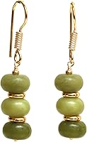 Vista 49 de Gempires Lightweight Beaded Earrings Handmade Gemstone Jewelry Hypoallergenic Gold Plated Dangling Earrings For Women