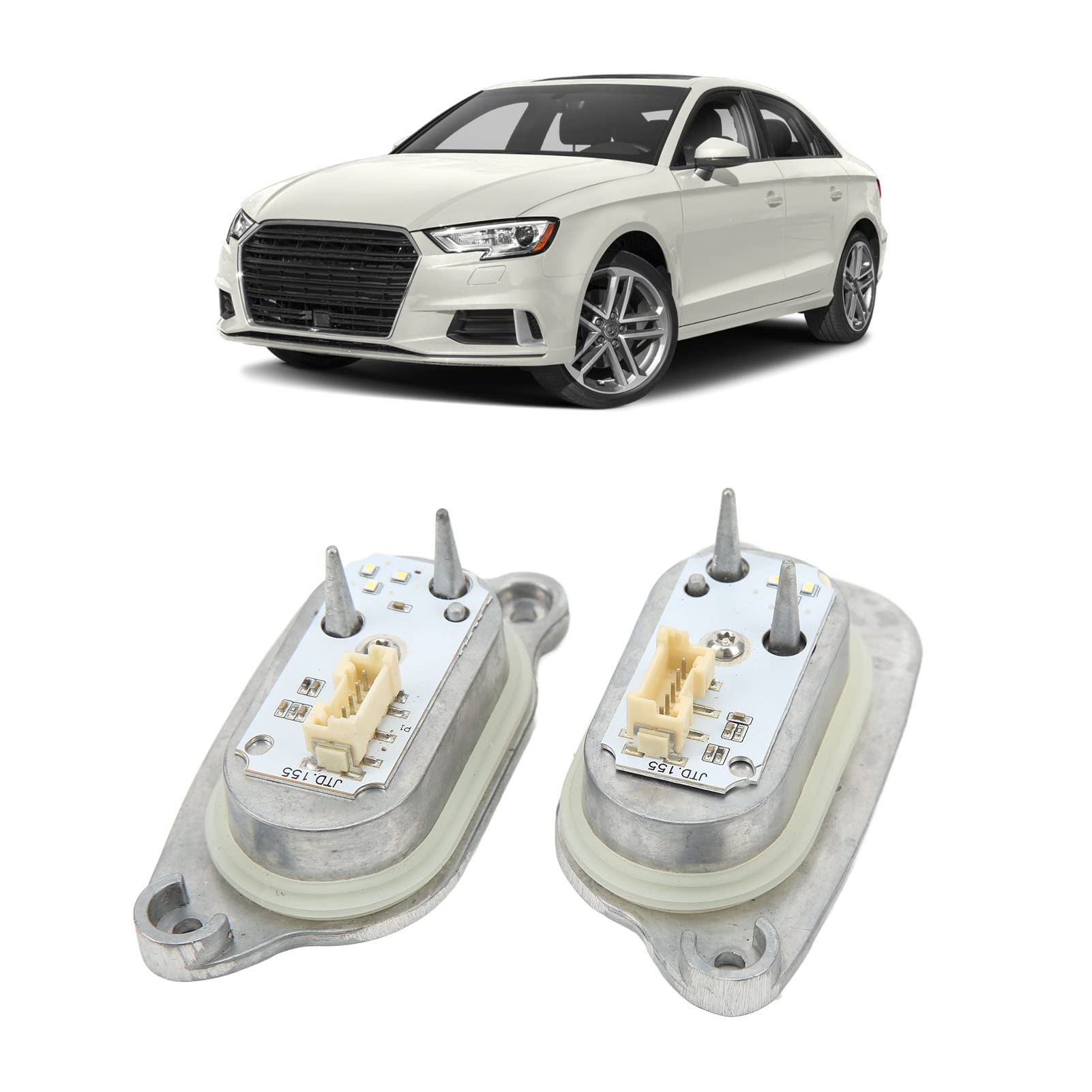 aqxreight Sostituzione Modulo Controllo Fari per A3 8V Facelift - Numeri OEM 8V0998473 90070222 8V0998474 90070223 - Lega di Alluminio - Protezione del Circuito - Installazione Semplice