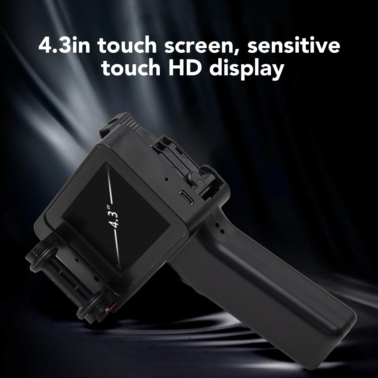 GOWENIC Stampante a Getto D'inchiostro Portatile, Mini Portatile con Touchscreen a LED HD 4,3 Pollici e CPU Smart 4, per il Numero di Codice a Barre del Codice a Barre QR Stampa su