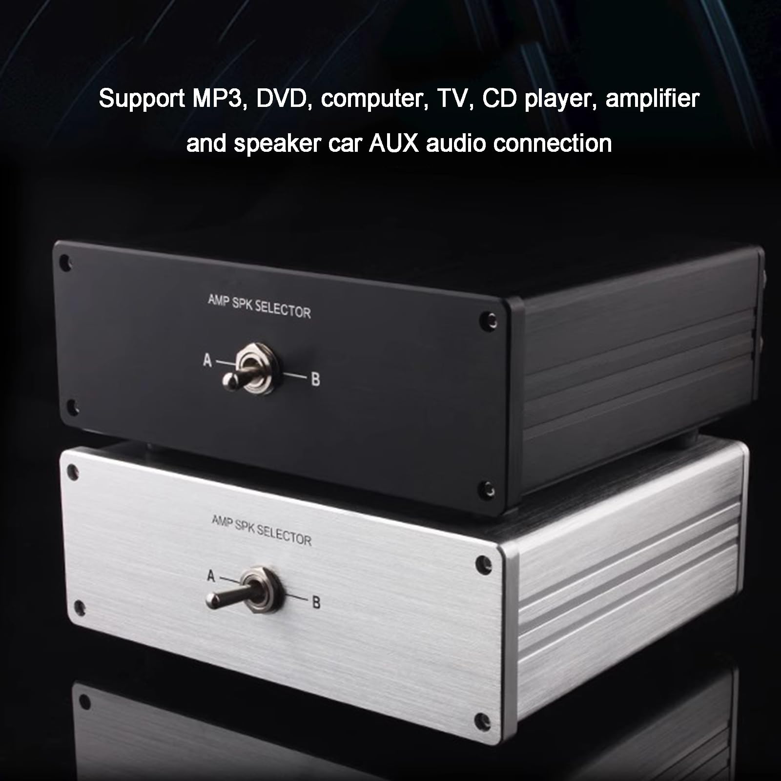 Commutatore di Segnale Audio in Ingresso, HiFi Lossless 4 in 1 out 2 in 1 out, Splitter RCA Stereo HiFi, per Soundbar, Cuffie, Giradischi, Non Necessita di Alimentazione