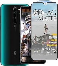 Faiyer beat Premium Tempered Glass comfortable for redmi note 8 pro (matte finish glass, Pack of 1) Full Screen Coverage gaming matte Screen Protector Guard (Redmi note 8 pro)