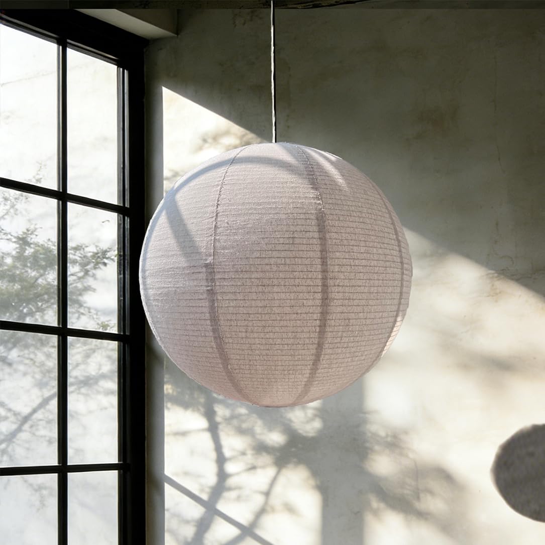Abat-jour rond en lin de 50 cm pouvant Remplace les lanternes en papier abat-jour en tissu fait à la main, lanterne en lin pour salon, chambre artistique, minimaliste