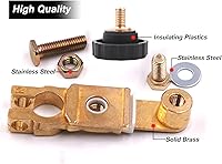 Vista 3 de Interruptor de desconexión de batería de poste superior - Interruptor de corte de batería de desconexión rápida para automóvil, camión, marina, casa