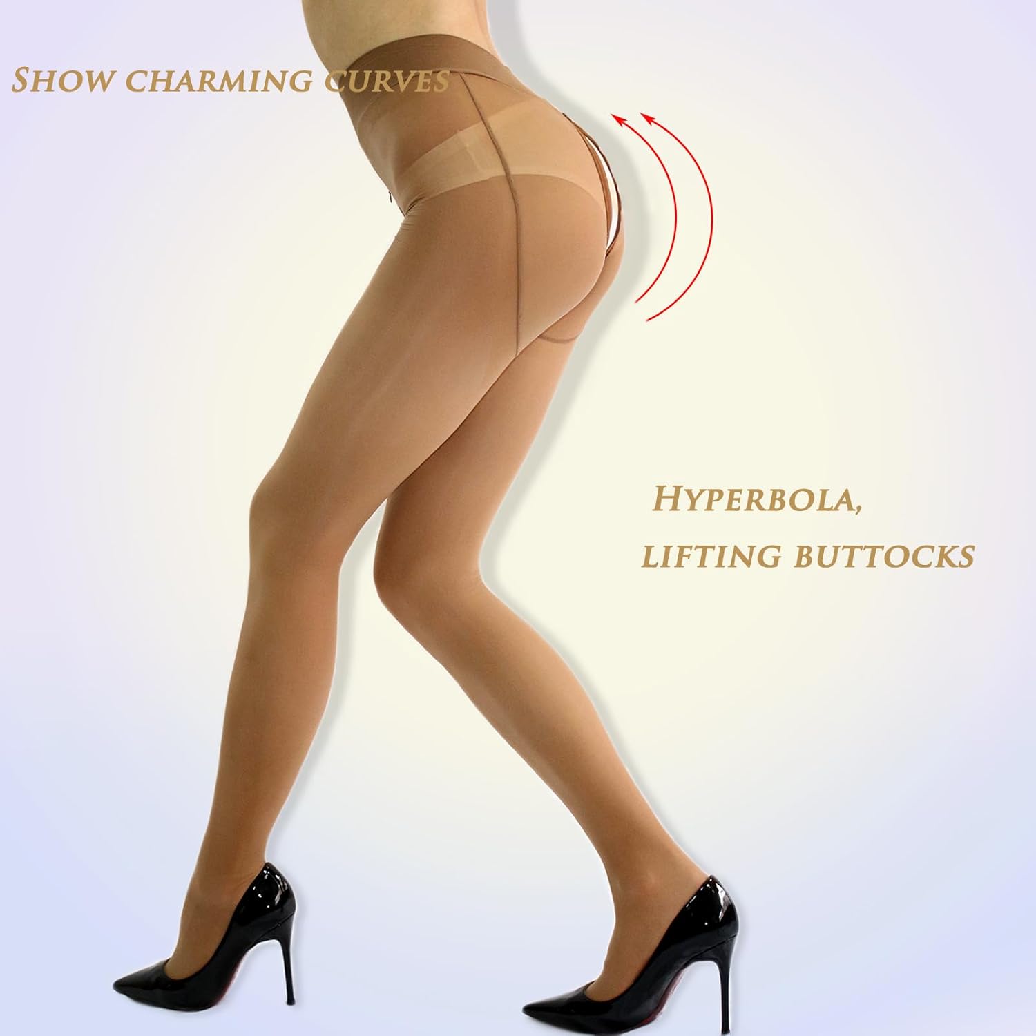 RUIBAVYA Shiny Oil Pantyhose for Women 8D Sexy Tights Invisible Zip Glossy Pantyhose Nylons Shimmery Tights - Image 3