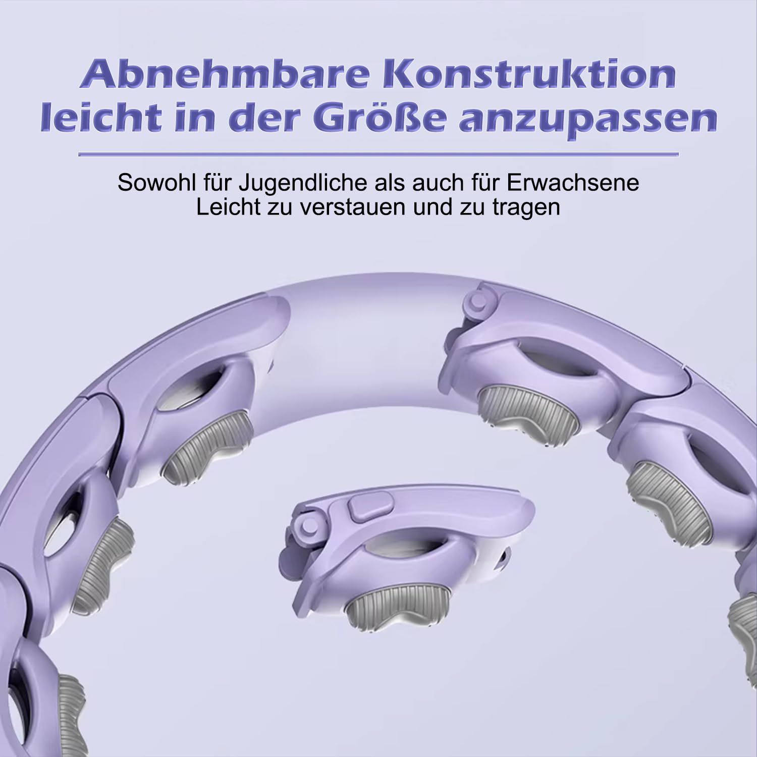 Hula Hoop mit Gewicht Kugel mit Zähler,15 Knoten Umfang (70-93cm),Smart Hula Hoop Reifen Erwachsene,Einstellbar Infinity Hoop für Das Fitnesstraining