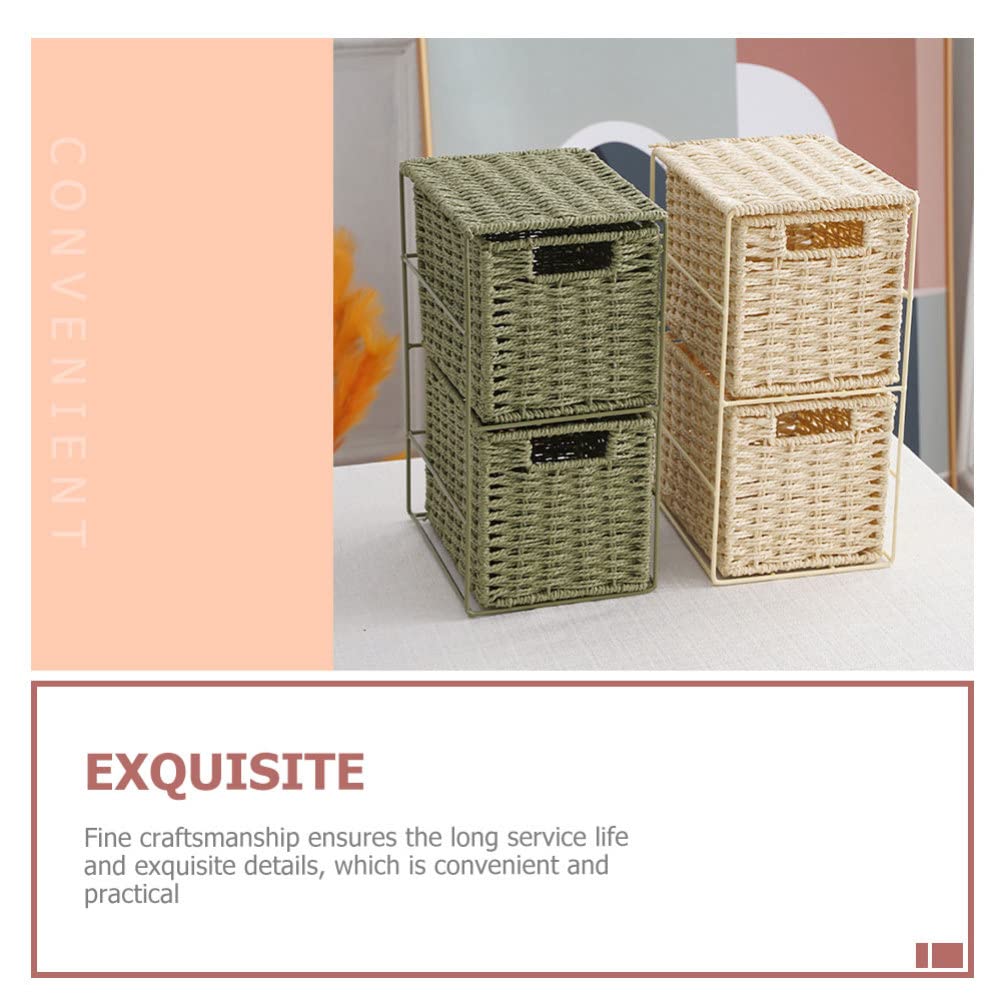 Alipis Panier de Rangement Double Couche en Pvc et Fer Maison Organisateur D'espace