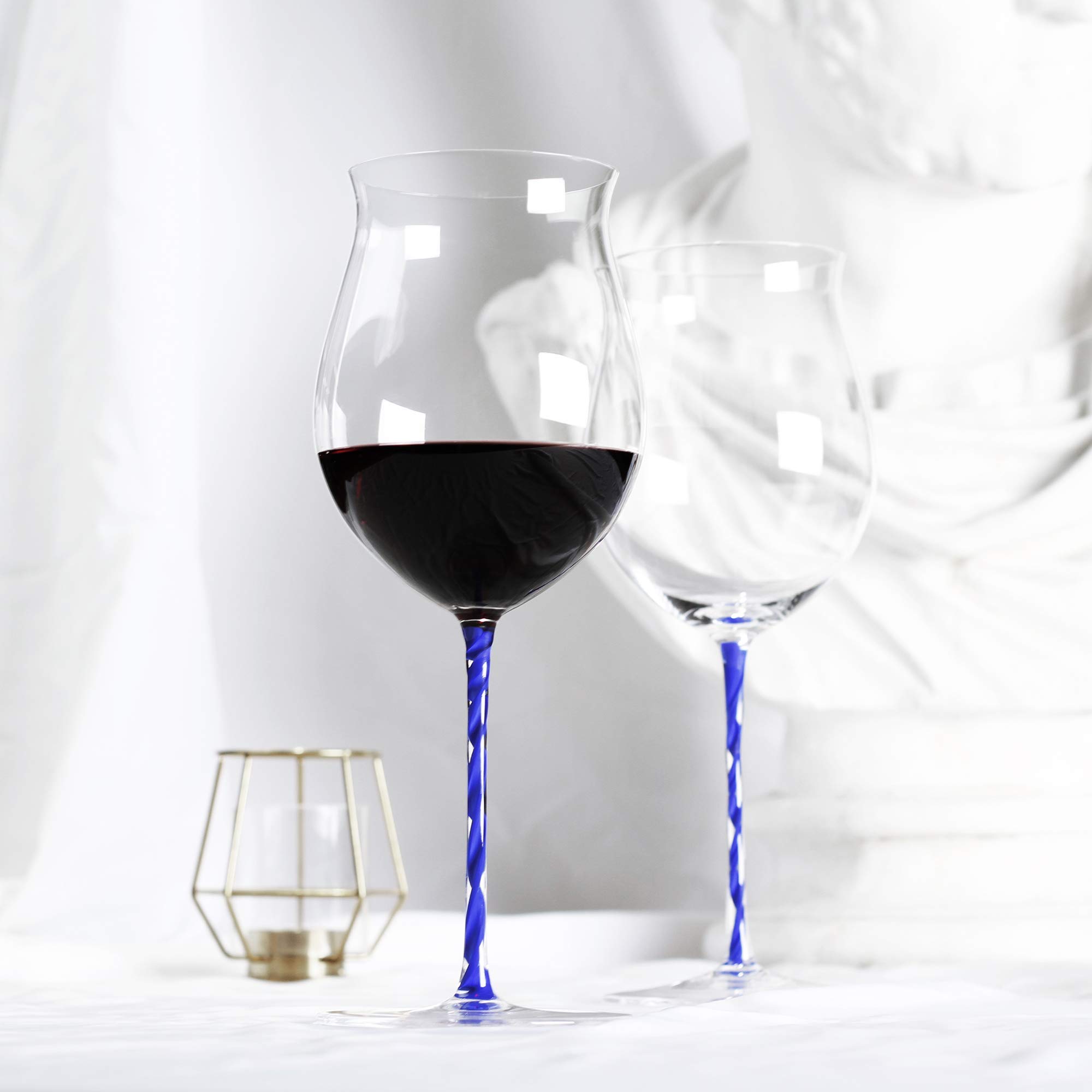 Calice da vino rosso Motivo barocco trasparente