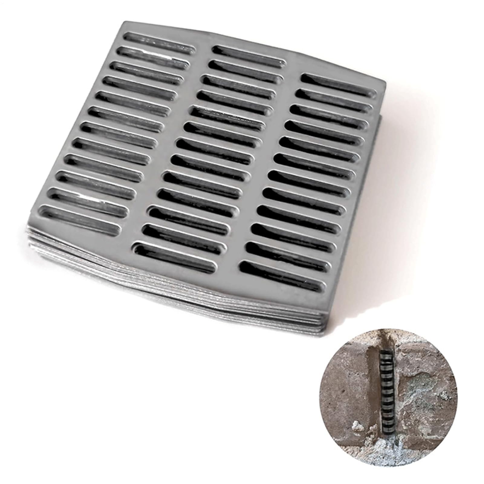 Copertura per fori di sfiato – Griglia di ventilazione da parete | rete resistente alle intemperie, facile montaggio, protezione piatta, struttura robusta, griglia con fori per muratura, paret