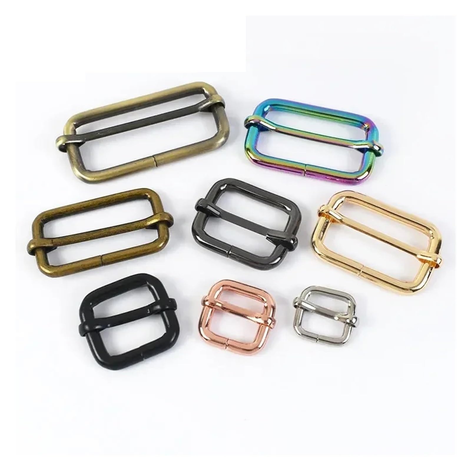 Hebillas Metalicas 50 Piezas De Hebillas Metal For Cinturón, For Bolso, Correa Mano, Hebilla Pasador, Cierre Tres Deslizamientos, Presillas Ajuste