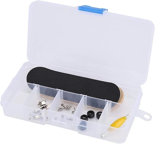 Miniatura 6 de 1 mini patineta de dedo de madera de arce + ruedas de repuesto de aleación con caja para reducir la presión y herramientas para niños como regalos,