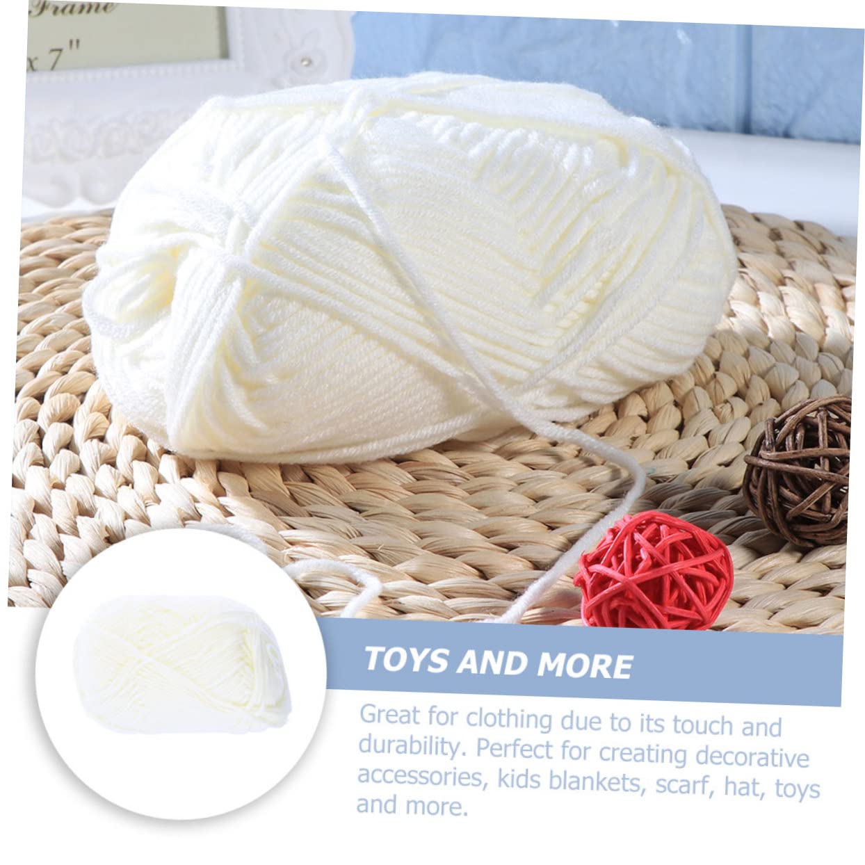 SEWACC 20 Rollen Milch Baumwollgarn Baumwollkordel Häkelset Strickwolle Anfänger Häkel Baumwollgarn Bulk Garn Für DIY Baumwollgarn Baumwolle Häkelgarn Für Anfänger Zum Häkeln