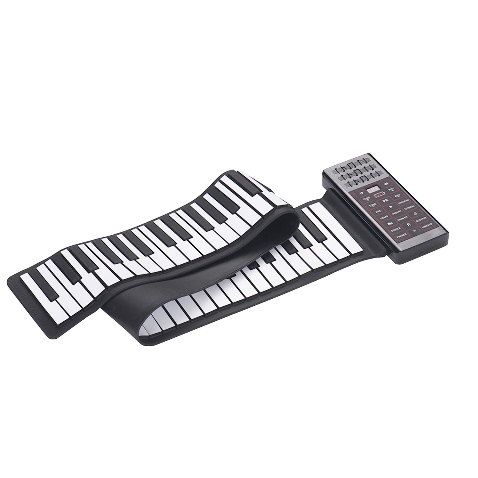 Generic Clavier de Piano Numérique Enroulable avec 88 Touches, Double Haut-parleur Magnétique et Pédale de Sustain, adapté pour Jouer N'importe où, pour Débutants et Musiciens
