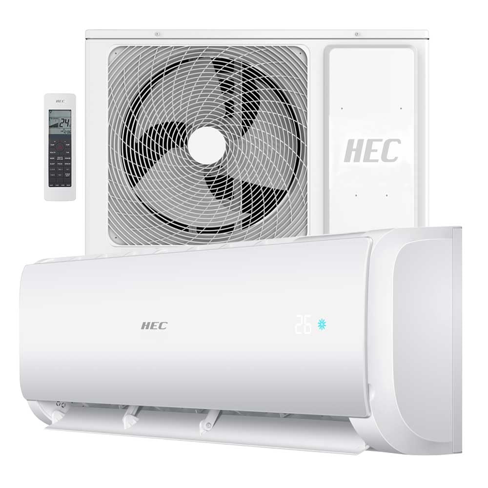 HEC - Aire Acondicionado Split Mural A++/A+ - Wifi - Aire Inteligente - Ventilador 5 Velocidades - Sistema Dry - Bomba de Calor -R32 - (2.6KW - 2236 Fg)