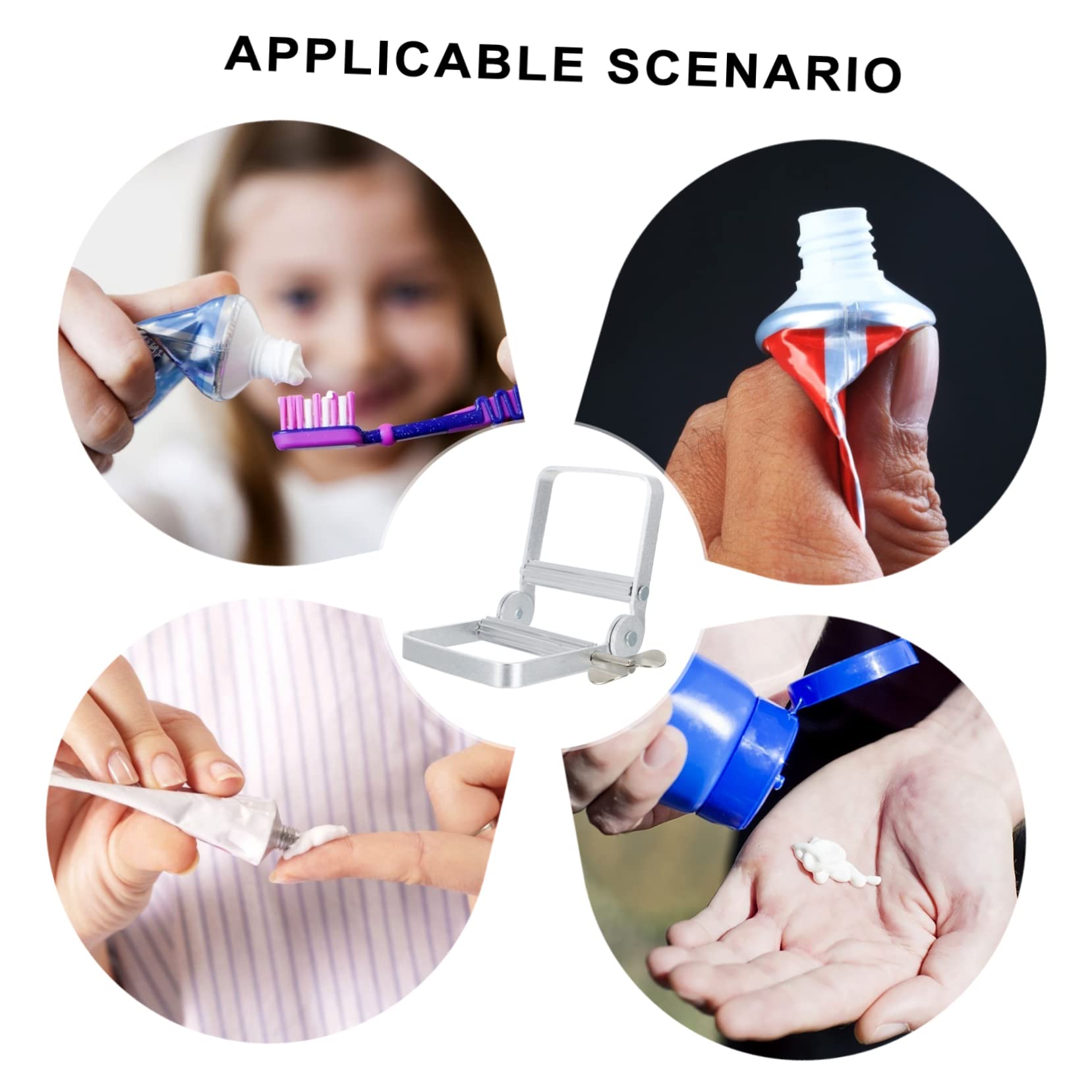 LABRIMP Othpaste Extruder Barber Squeezer Metal for Aluminum Alloy Hair Dye Squeezer Reusable