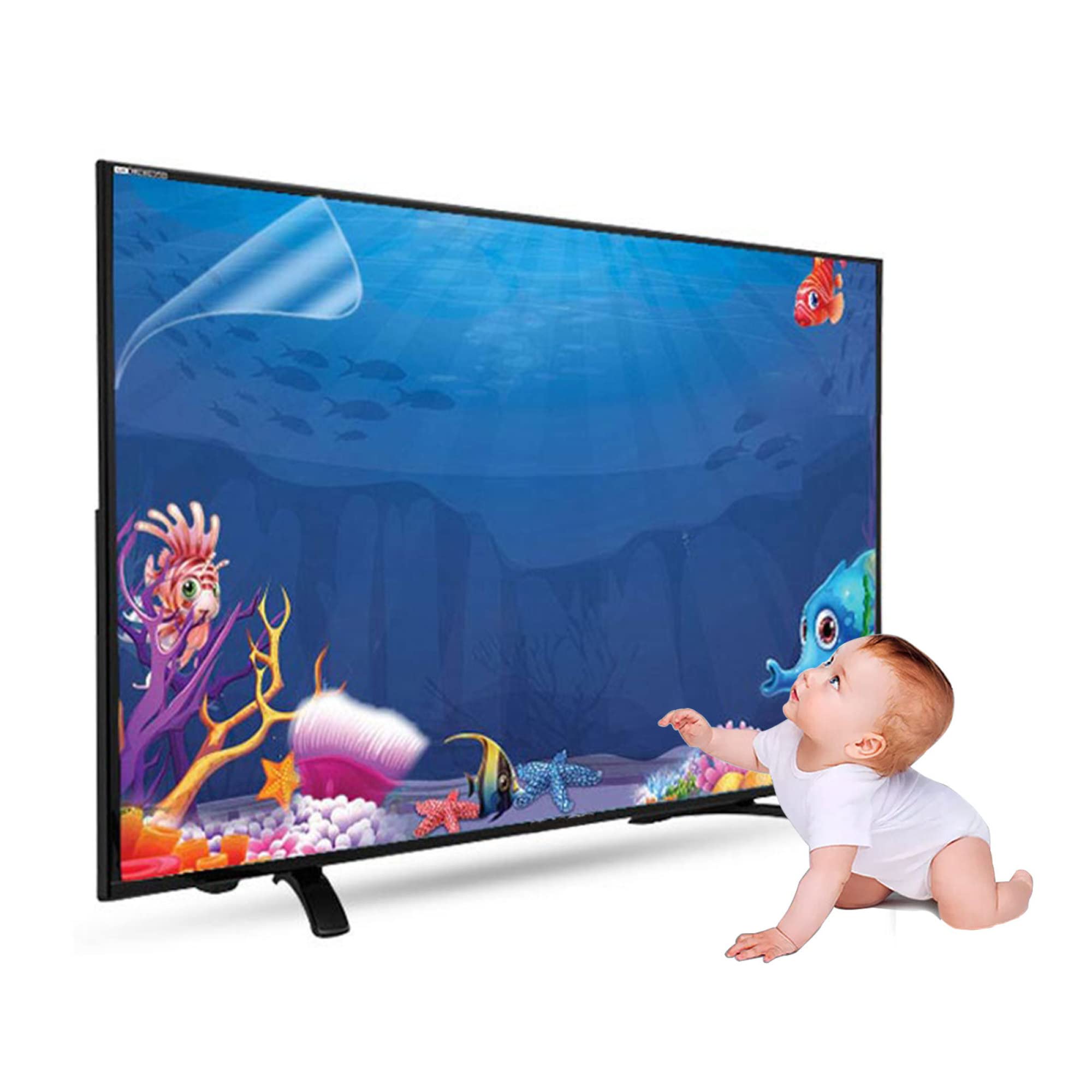 Matowy antyodblaskowy ekran ochronny do telewizora dla ochrony oczu, blokada promieniowania niebieskiego do 90%, materiał odporny na zarysowania folia PET, 1221 x 689 mm