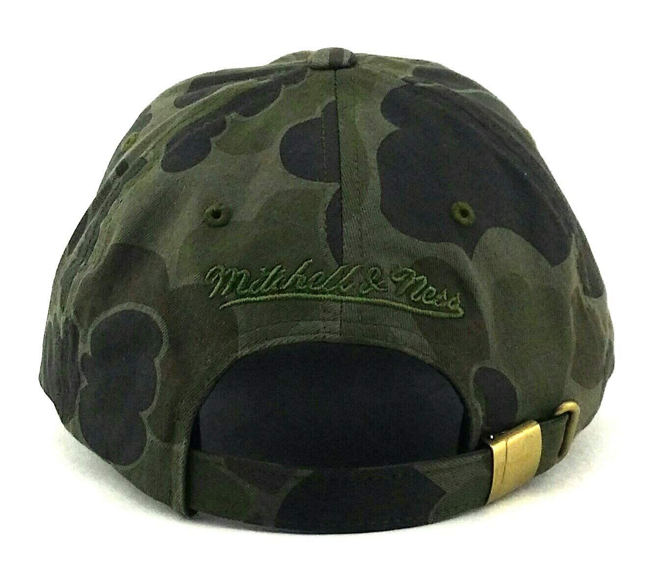 Mitchell & Ness Milwaukee Bucks Camo Dad Hat - Camouflage Strapback Cap, One Size Fits Most, Embroidered Logo - View #6