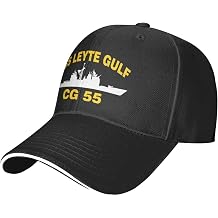 ChewyZ USS Leyte Gulf Cg 55 Baseball Cap Mens Adjustable Sandwich Cap Trucker Dad Hats Black
